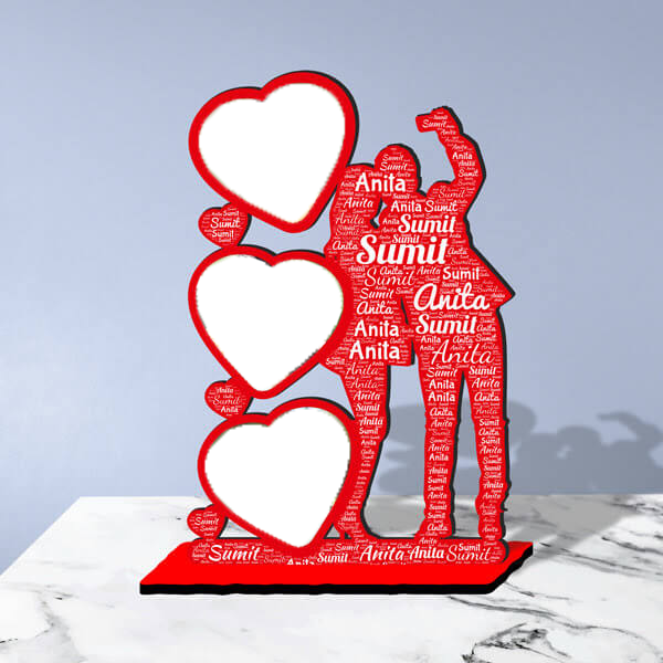 High Gloss Wood Cut Out Photo Frame - product image 3