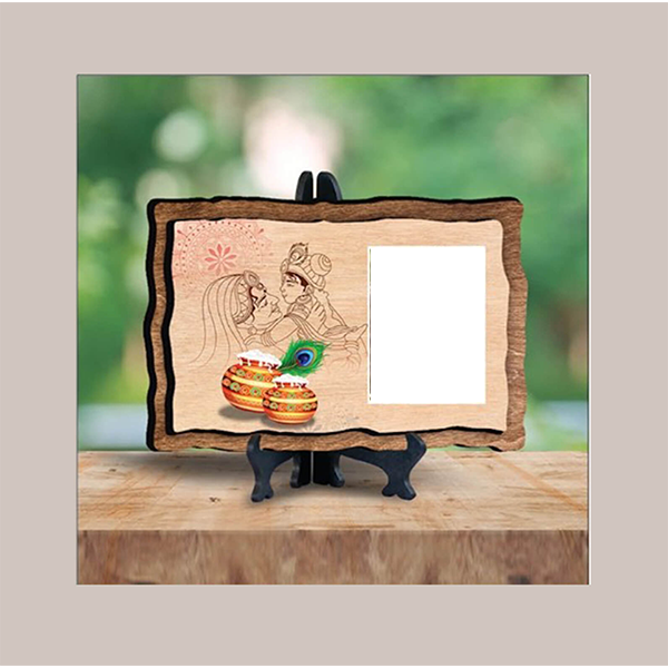 Wooden Plaque Photo Frame - MDF Wood, 8x6 Inches - product image 3