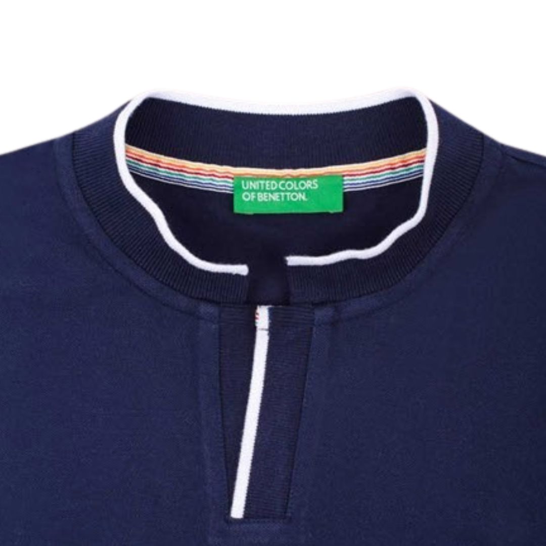 Benetton UCB Polo T-Shirt - Jonny Collar (Navy Blue) - product image 3