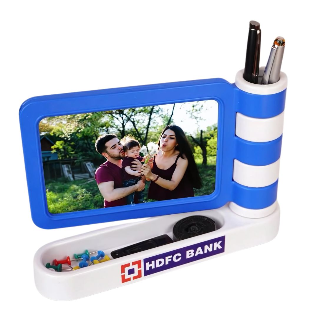 D43 - Flag Style Photo Frame with Pen Stand & Stationery Holder - product image 2