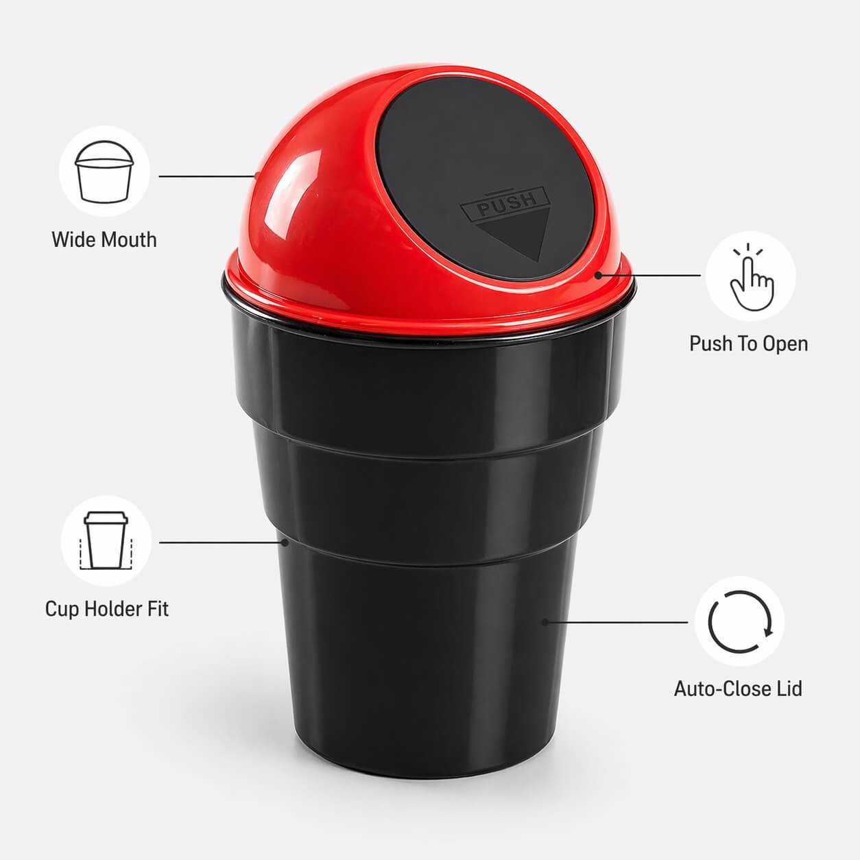 Car trash holder / dustbin (fits in car cup / bottle holder) - Premium Corporate Gift | E205 - product image 2