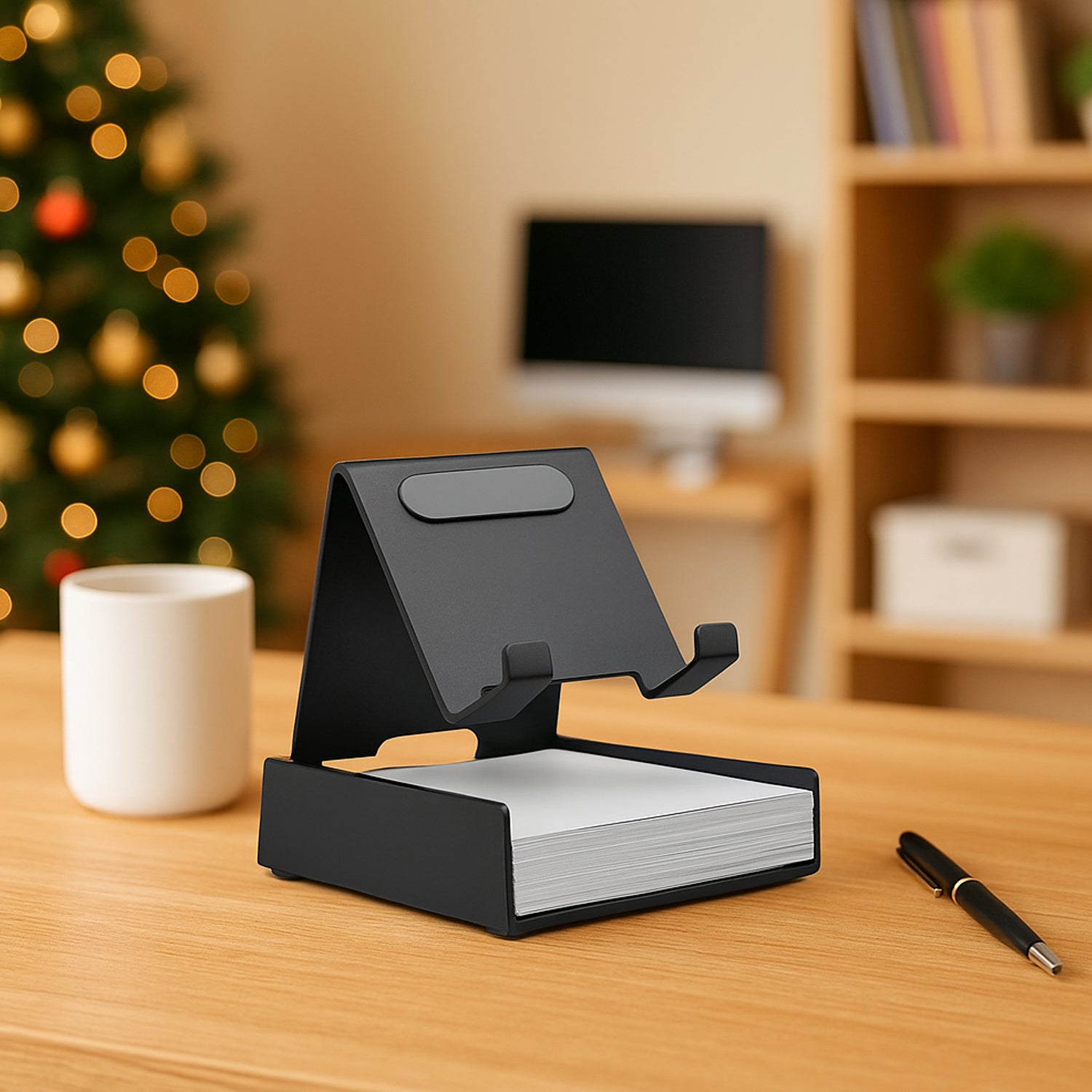 E321 - Metal Mobile Stand with Writing Pad Holder (200 Sheets) - corporate gift by YuBingo
