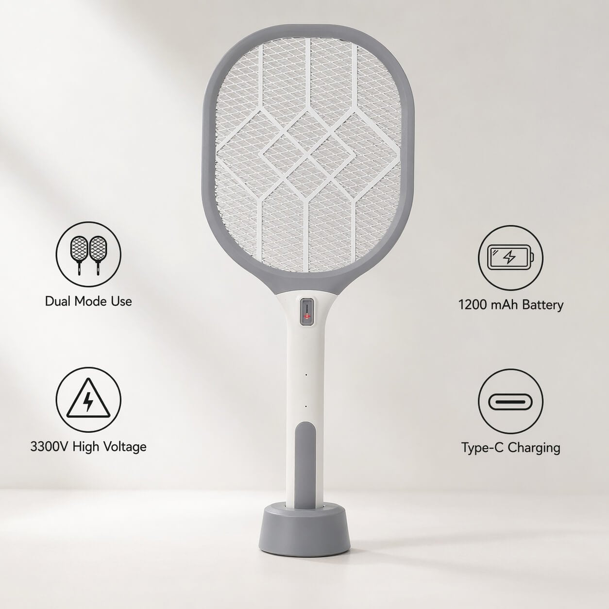 Squash: Dual Mode Mosquito racket with stand - Premium Corporate Gift | E386 - product image 2