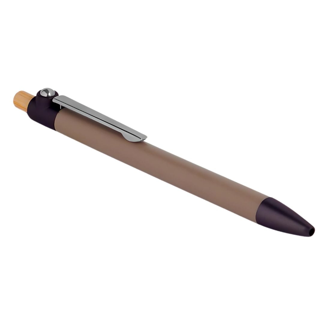 L185 - Metal Pen with Bamboo Pusher and Fidget Ball - product image 3