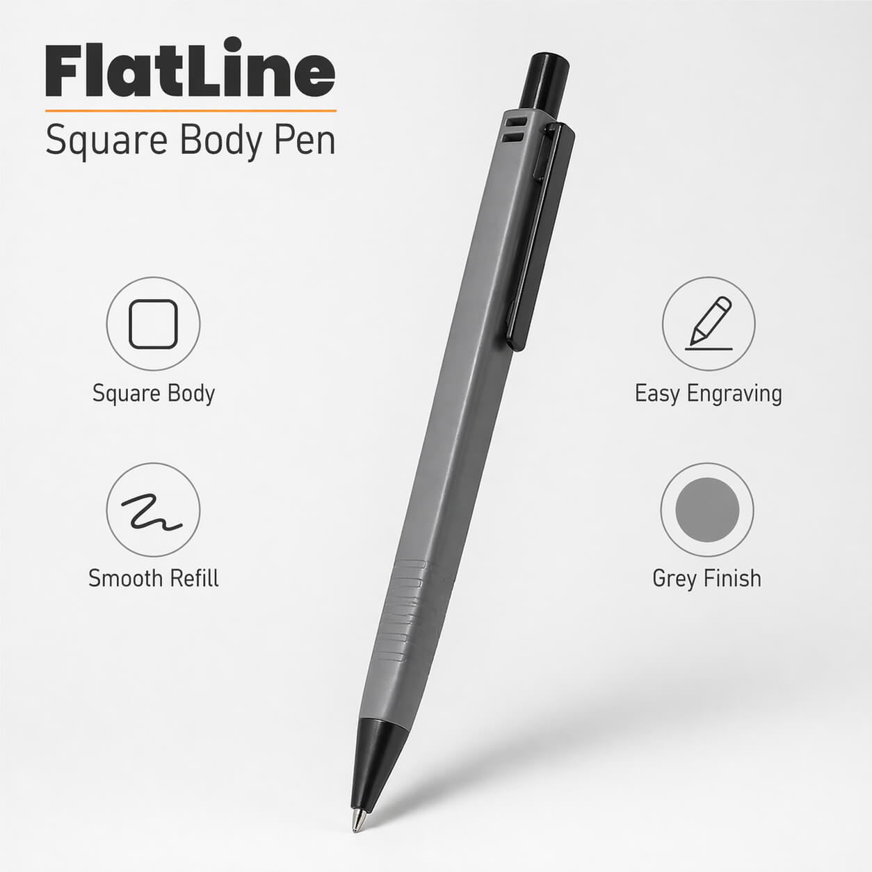 FlatLine: Square body pen with super smooth refill - Premium Corporate Gift | L191 - product image 6
