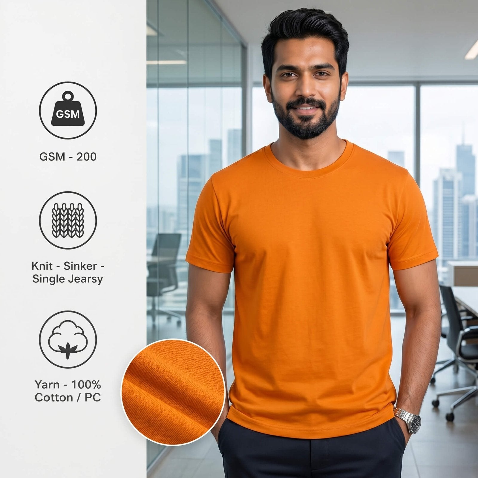 Liverpool Orange round-neck T-shirt for corporate gifting