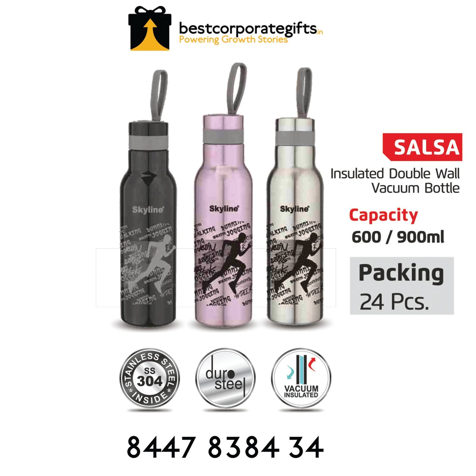 Insulated Double Wall Vacuum Bottle-Salsa - corporate gift by YuBingo