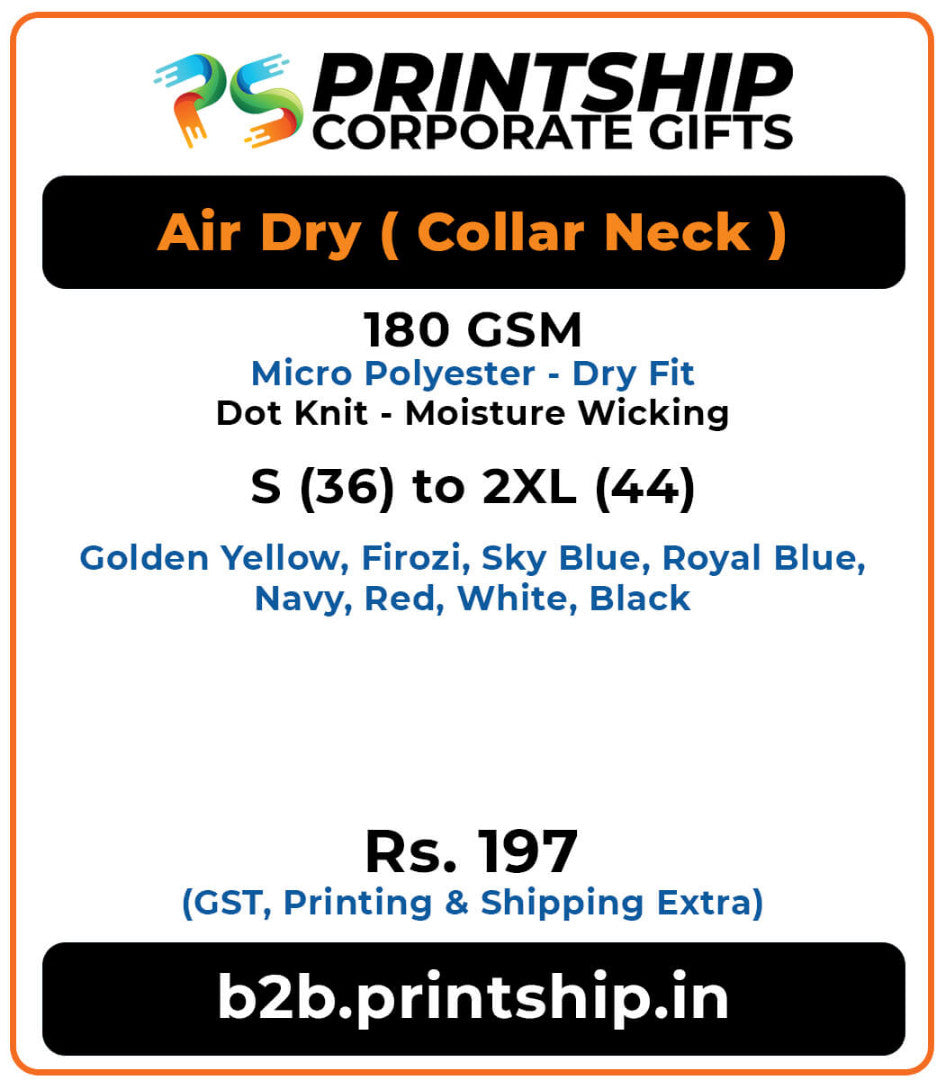 Air Dry Polo T-Shirt Corporate Gift - Colour 3