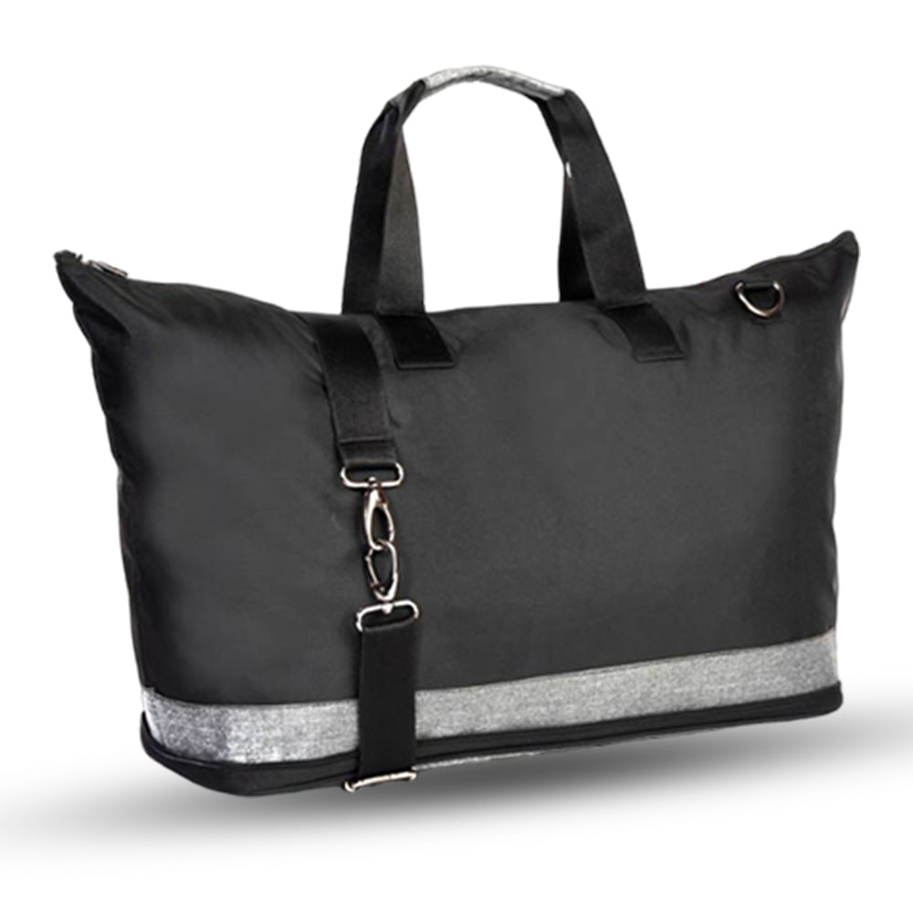 Durable Folding Travel Bag (Flight Cabin Size Compliant) In Gray - corporate gift by YuBingo