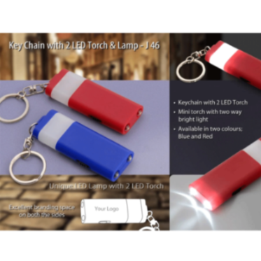 Keychain With 2 LED Torch And Lamp - product image 2