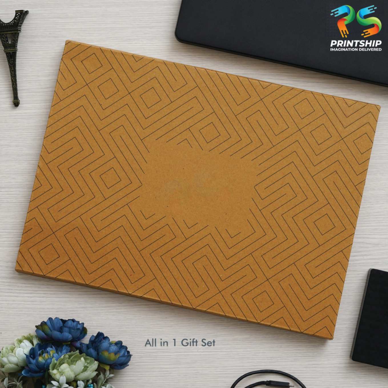 Tan Vegan Leather Office Gift Set - product image 2