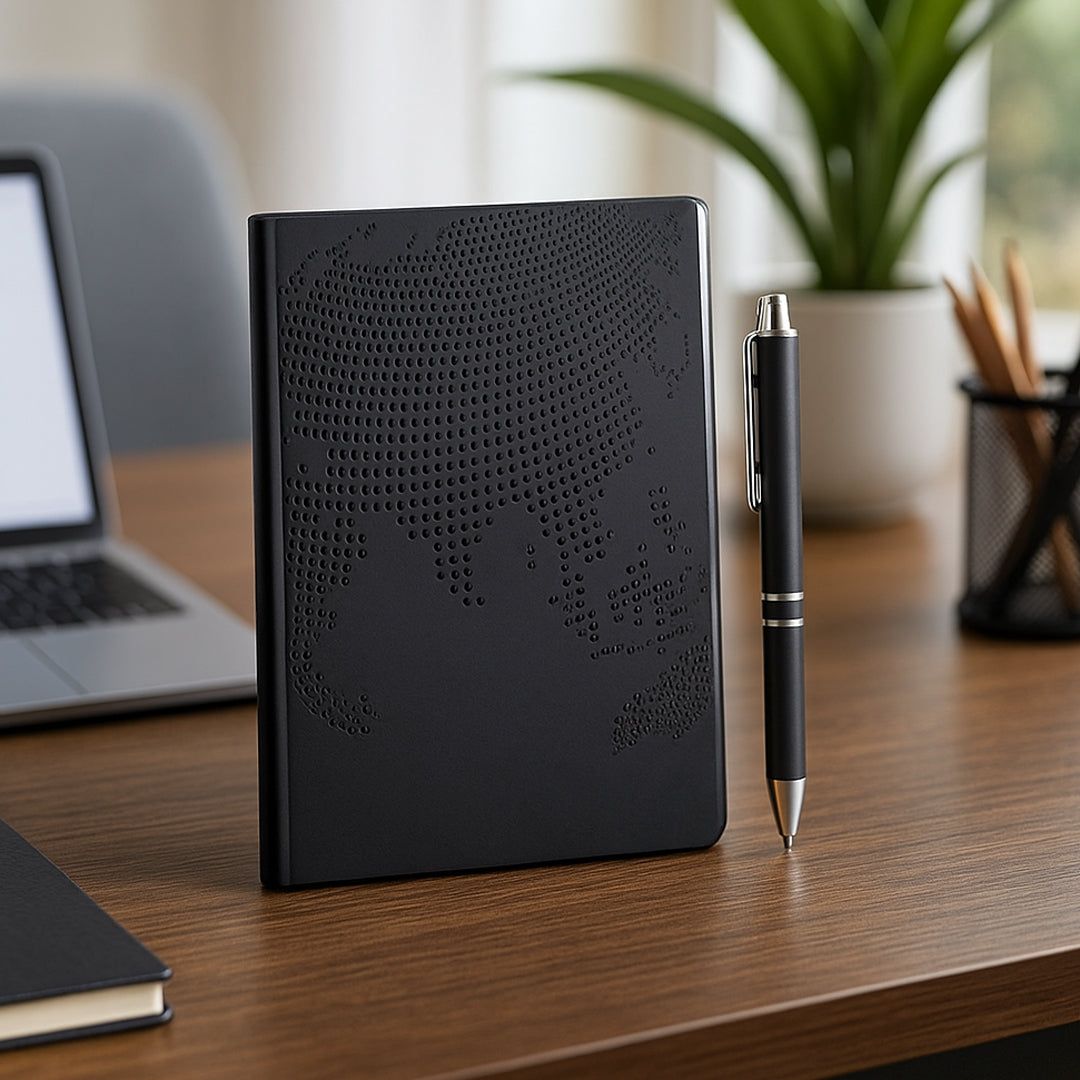 Globe Notebook Gift Set: A5 Globe Notebook With Pen - corporate gift by YuBingo