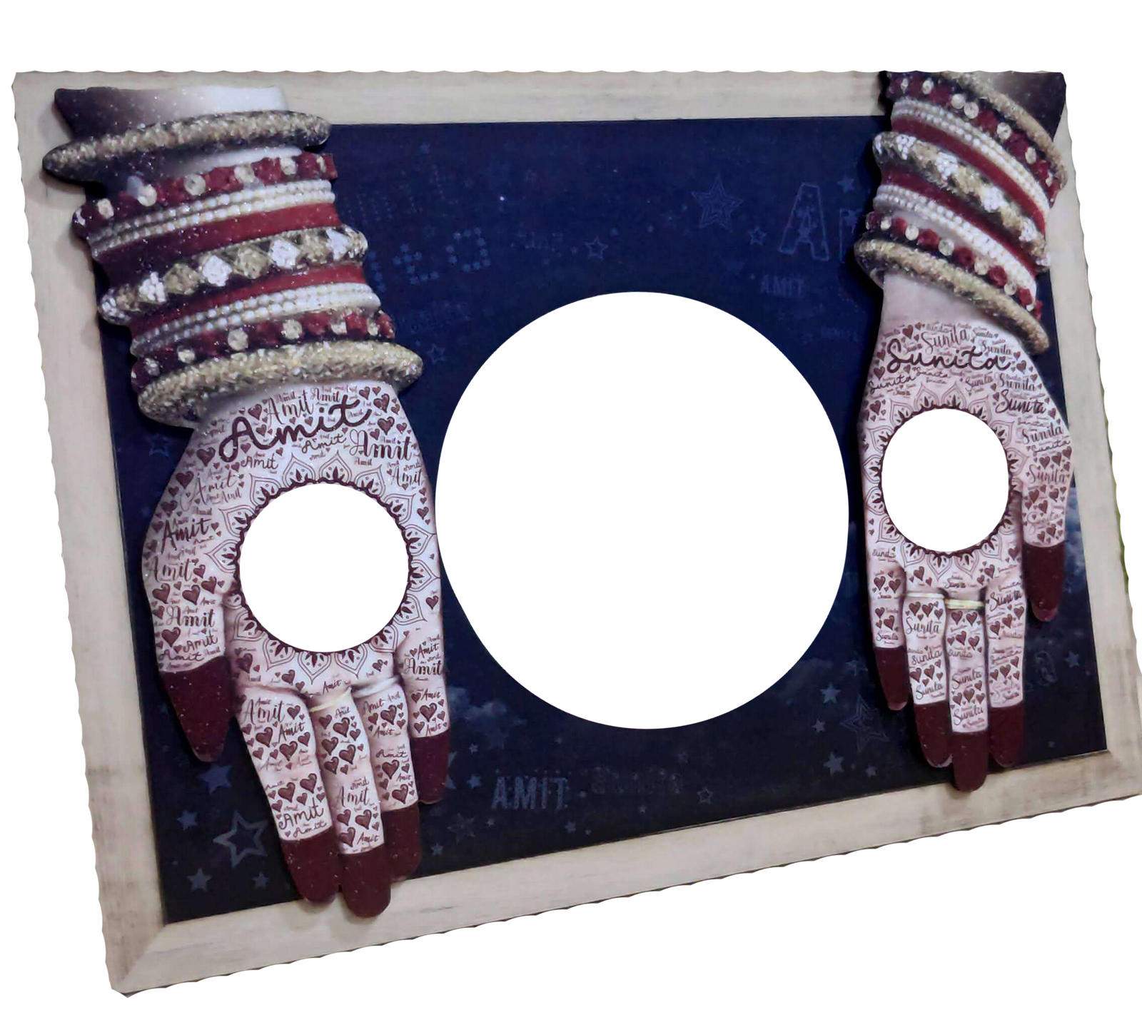 Mehndi Design Magnet Photo Stand - corporate gift by YuBingo