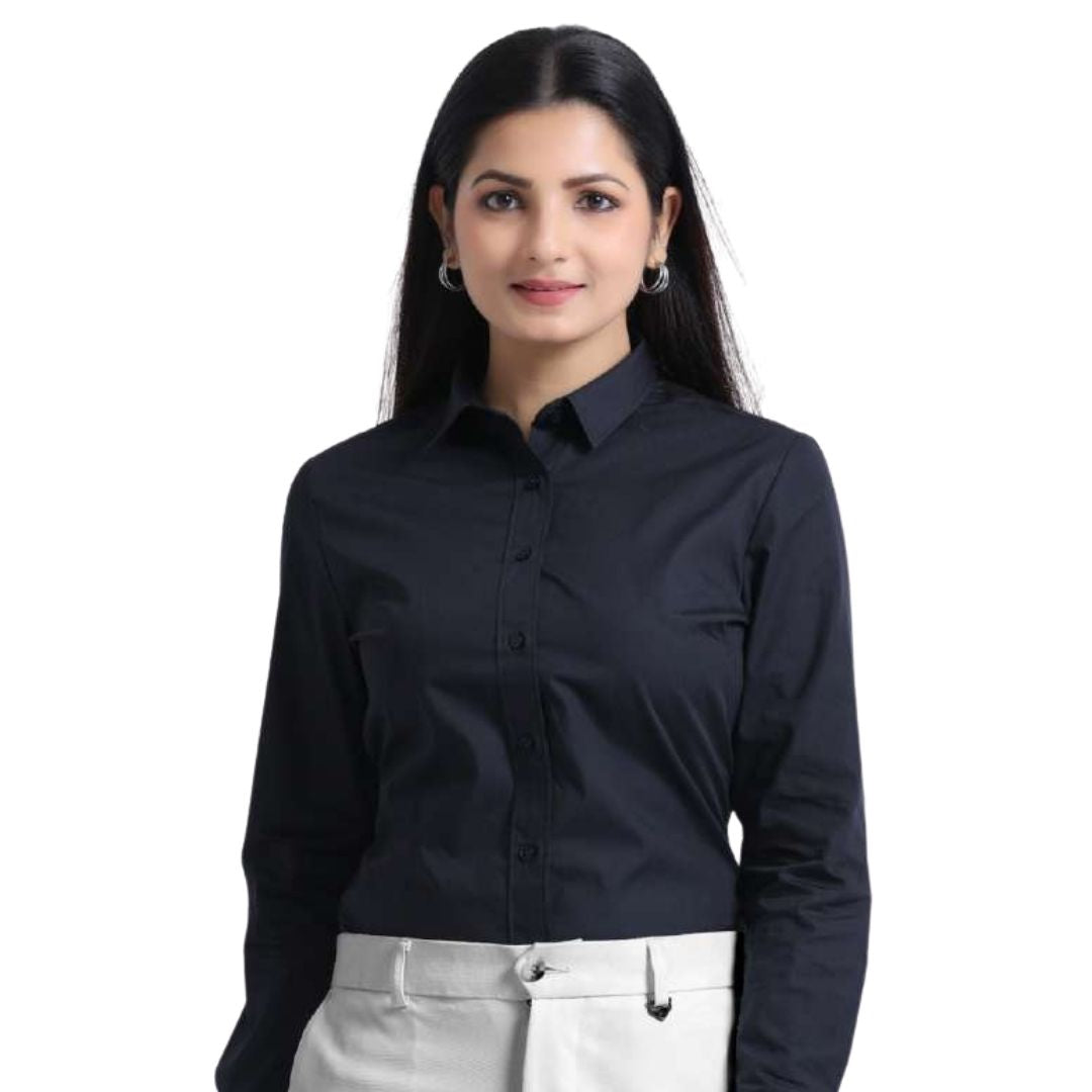Rare Rabbit Corp Zander Formal Shirt - Black (100% Cotton) - corporate gift by YuBingo