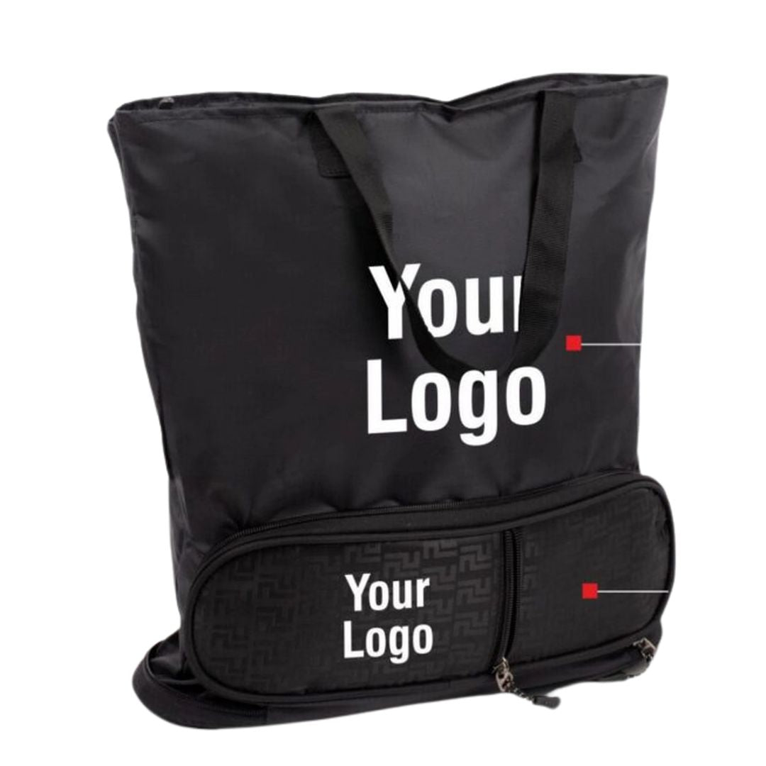 S25 - Folding Shopping Bag with Zippered Pocket (Castillo Milano) - corporate gift by YuBingo