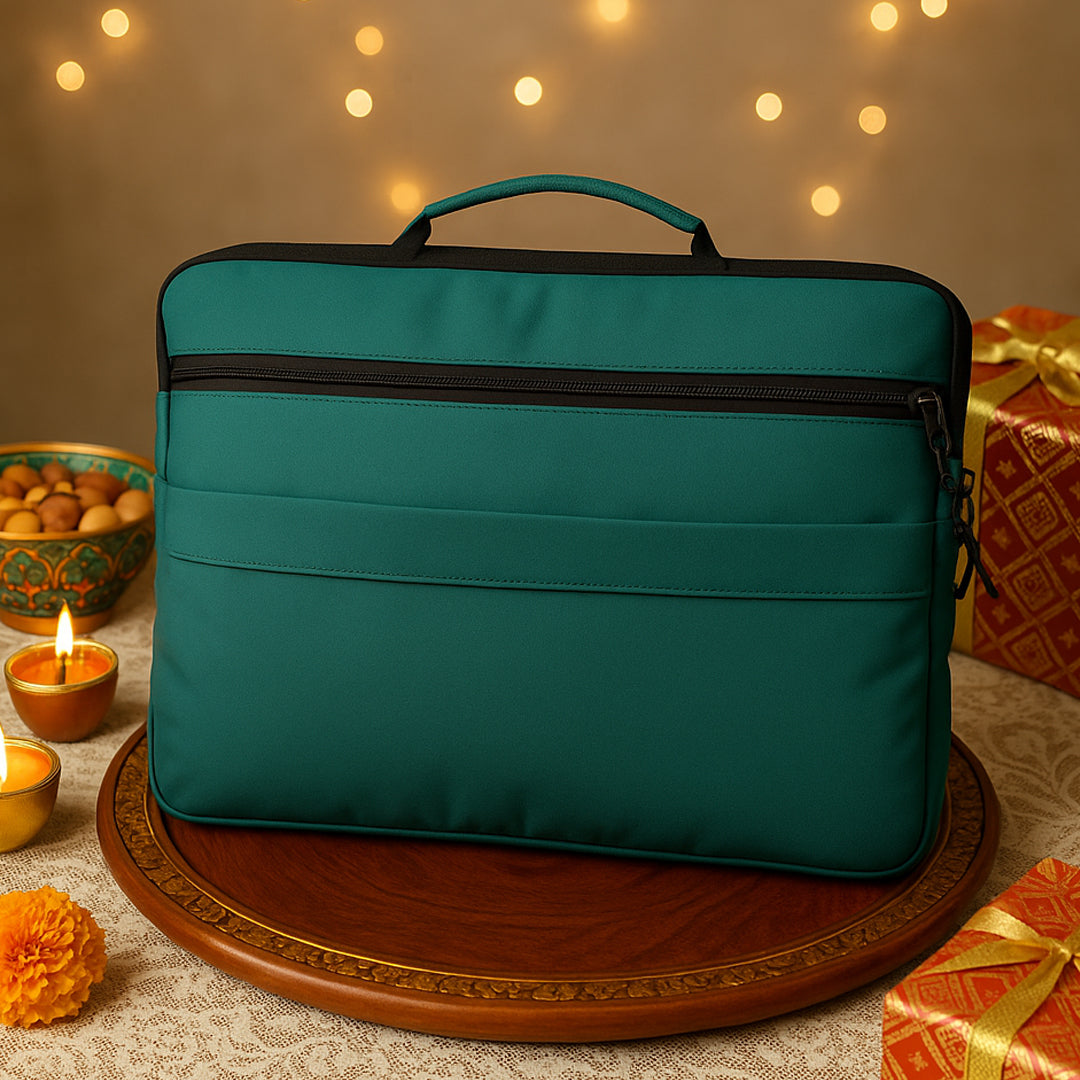 S61 - Teal: Water Resistant Laptop Sleeve with Soft Inner Lining - corporate gift by YuBingo