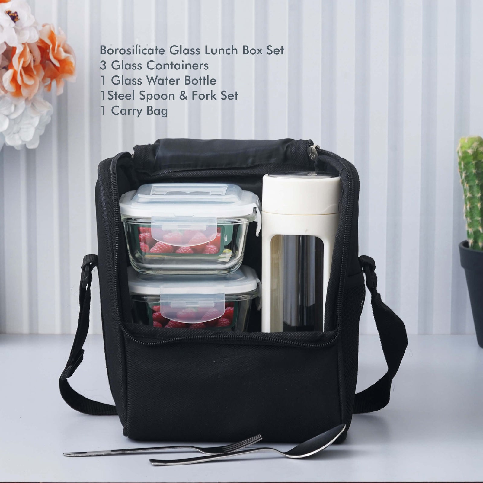 Personalized Borosilicate Glass Lunch Box Set - Complete Meal Solution - product image 4