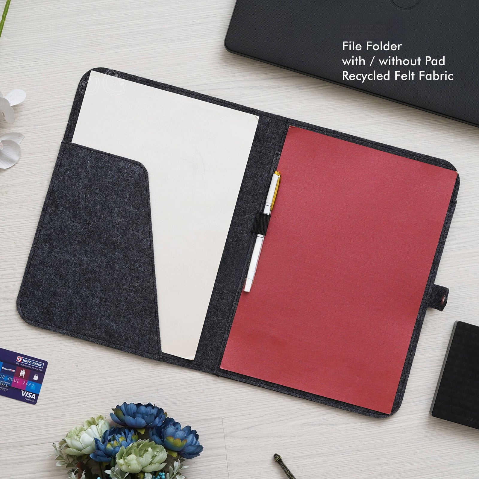 Elegant Black File Folder - Eco-Friendly Organization - product image 2