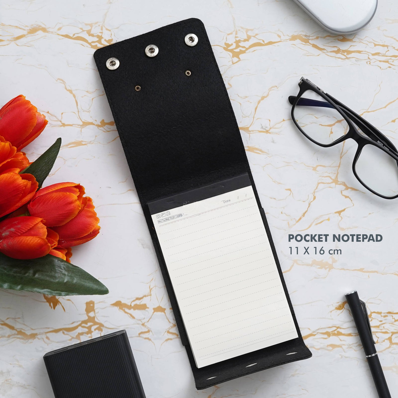 Vegan Leather Pocket Notepad - Compact & Stylish - product image 2