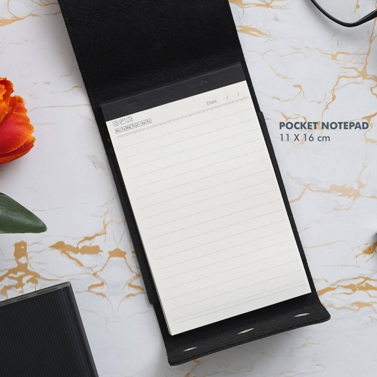 Vegan Leather Pocket Notepad - Compact & Stylish - product image 3