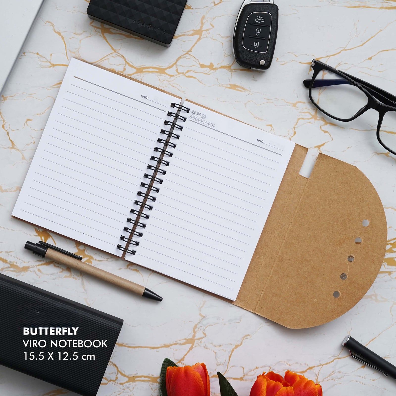 Personalized Brown Viro Notebook Gift Set - Stylish & Eco-Conscious - product image 4