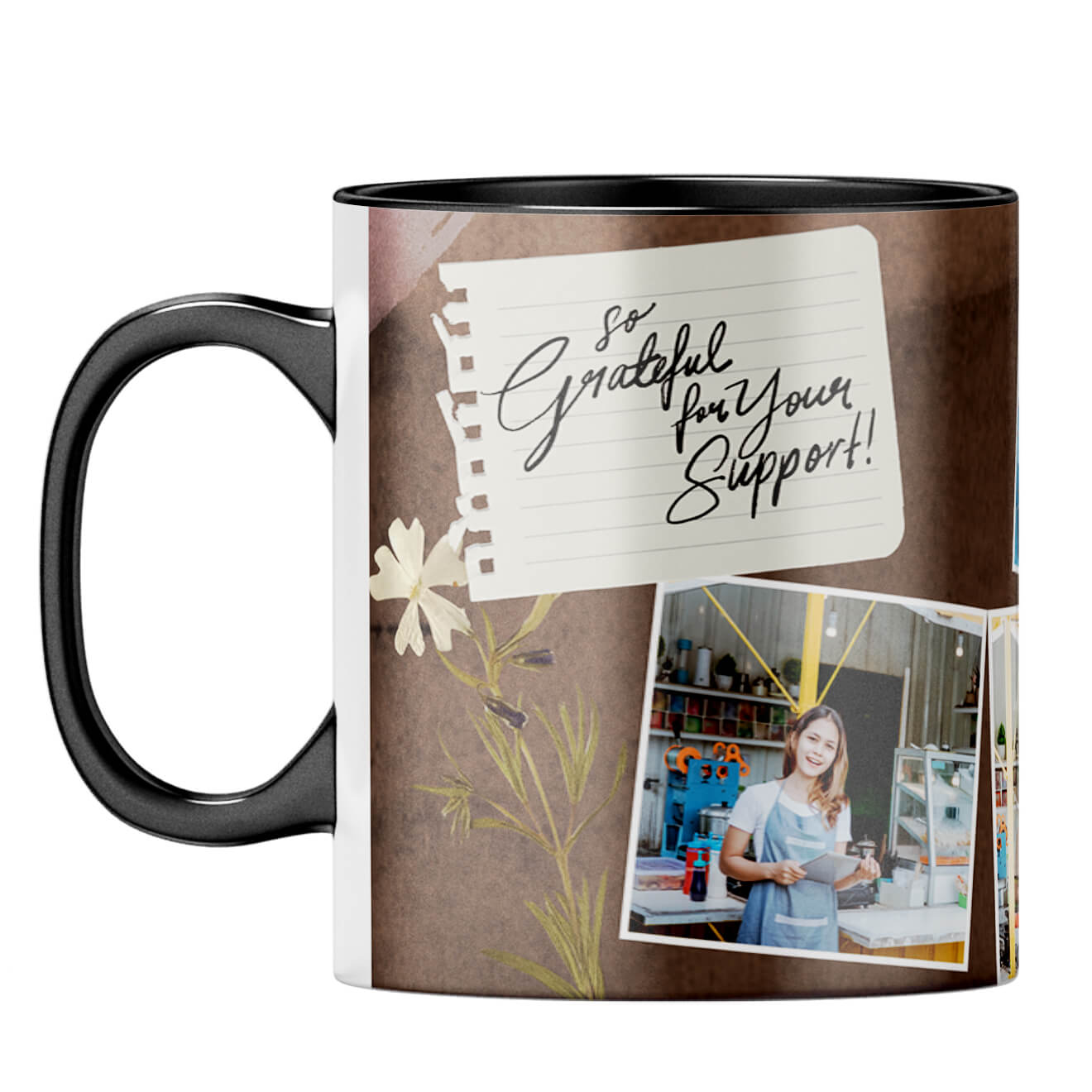 Grateful for Support Coffee Mug - corporate gift by YuBingo