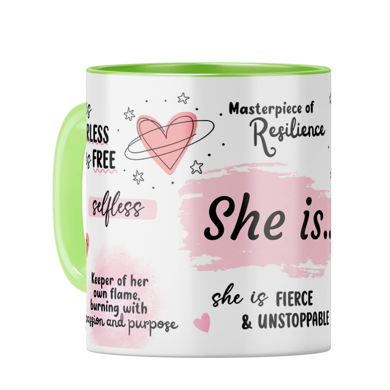 She is Fearless Coffee Mug - corporate gift by YuBingo