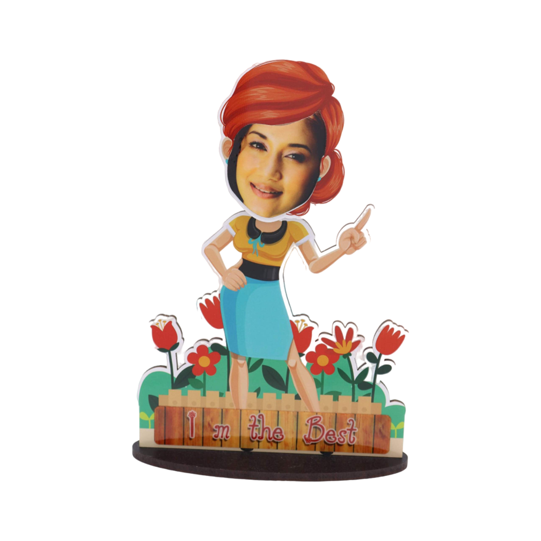Garden Lady - Fun Cut Out with Shaking Head - corporate gift by YuBingo