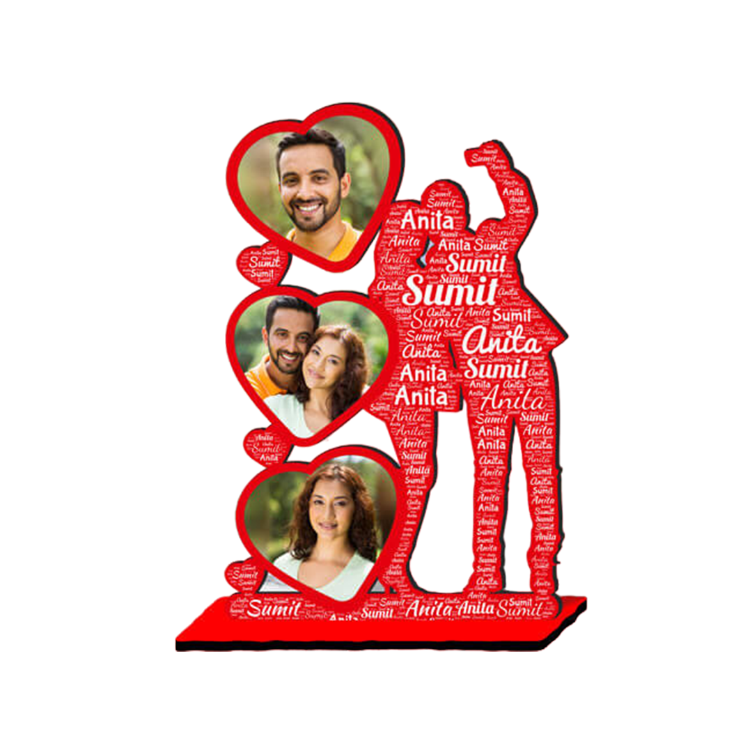 High Gloss Wood Cut Out Photo Frame - corporate gift by YuBingo