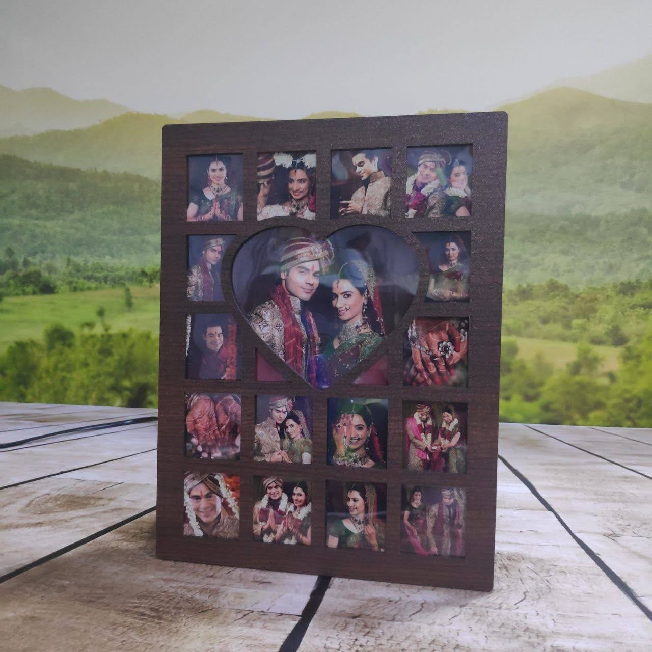 LED Collage Frame (Centre Heart with Squares) - product image 2