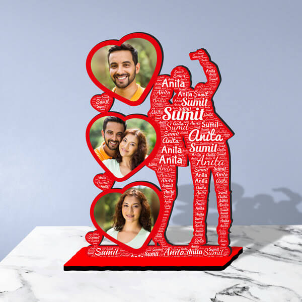 High Gloss Wood Cut Out Photo Frame - product image 2