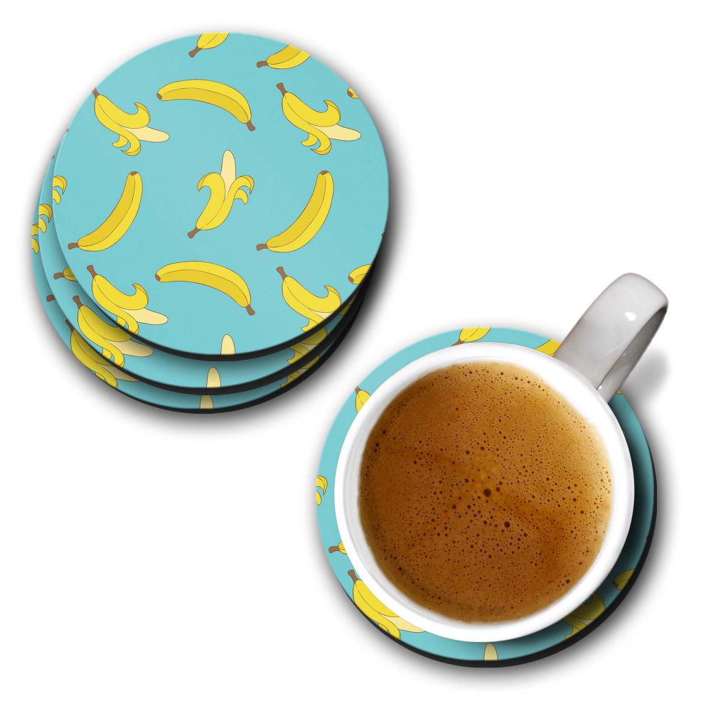 Banana Pattern Coasters - corporate gift by YuBingo