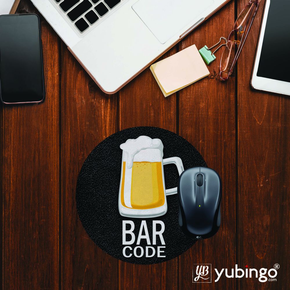 Bar Code Mouse Pad (Round) - product image 2