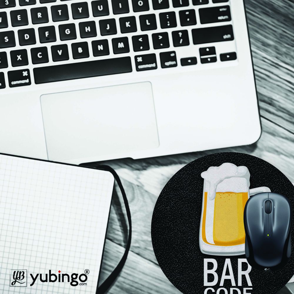 Bar Code Mouse Pad (Round) - product image 4