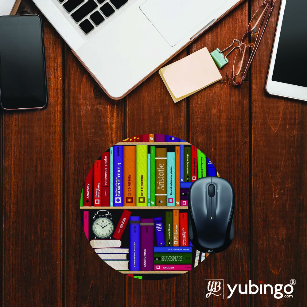 Books Mouse Pad (Round) - product image 2