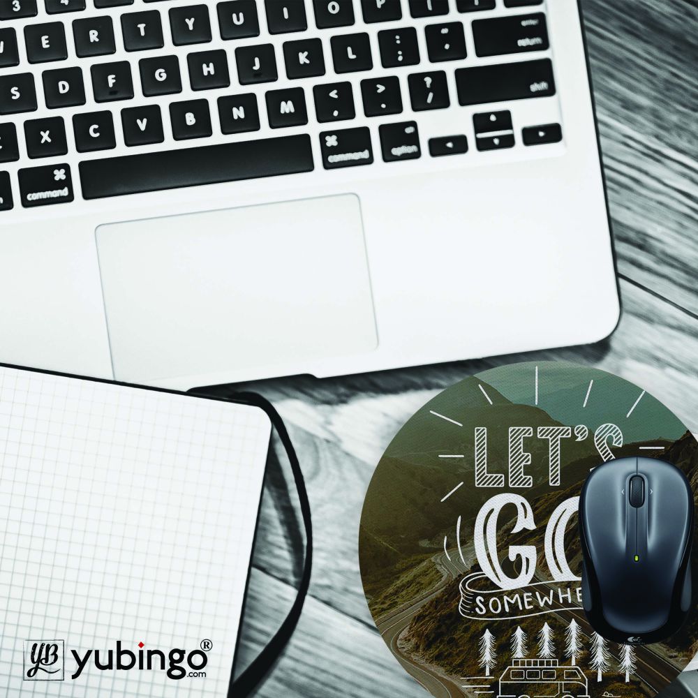 Let's Go Mouse Pad (Round) - product image 4