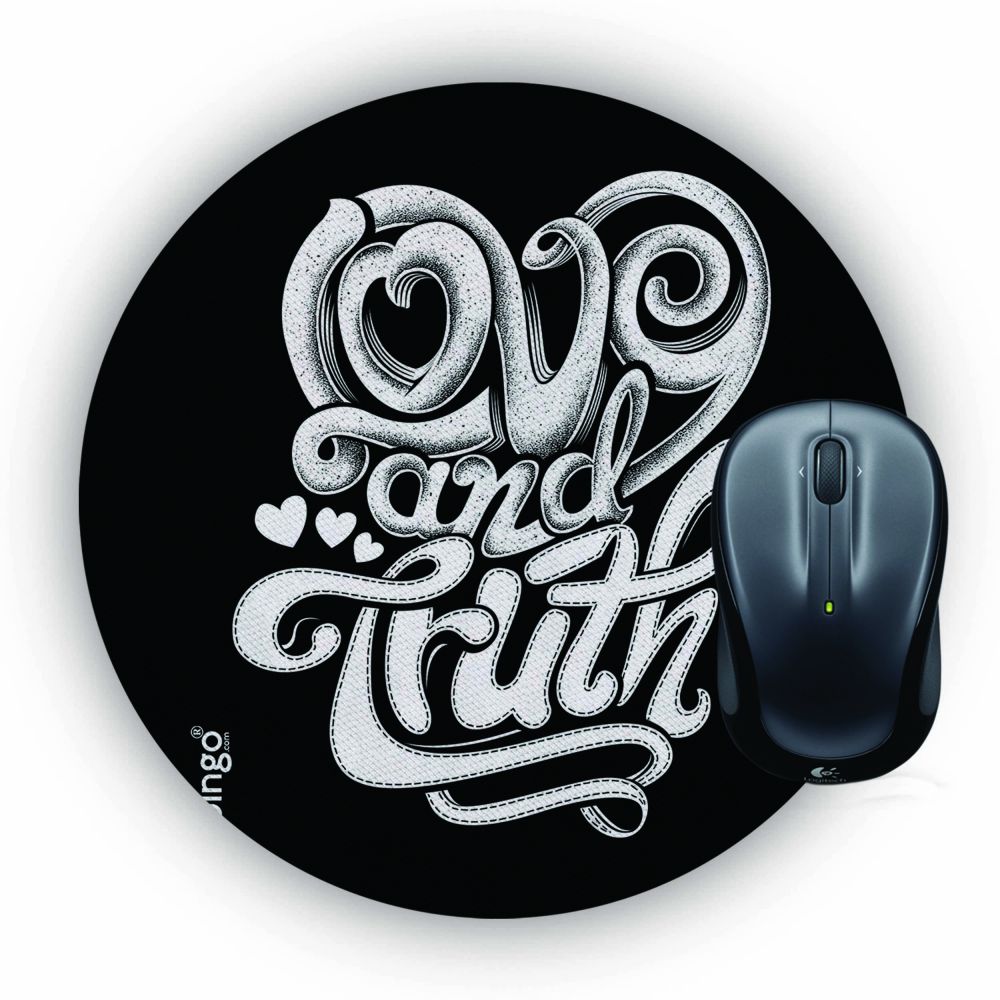 Love and Truth Mouse Pad (Round) - corporate gift by YuBingo