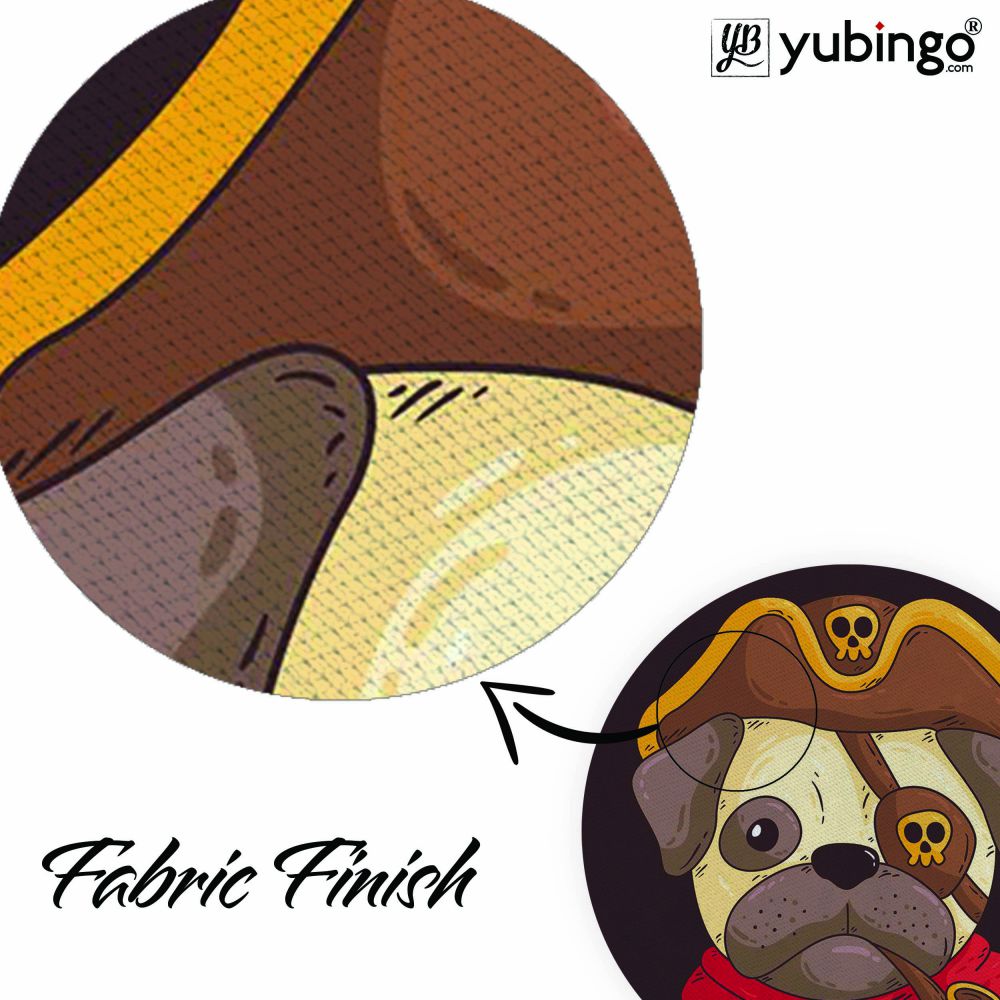 Mafia Pug Mouse Pad (Round) - product image 3