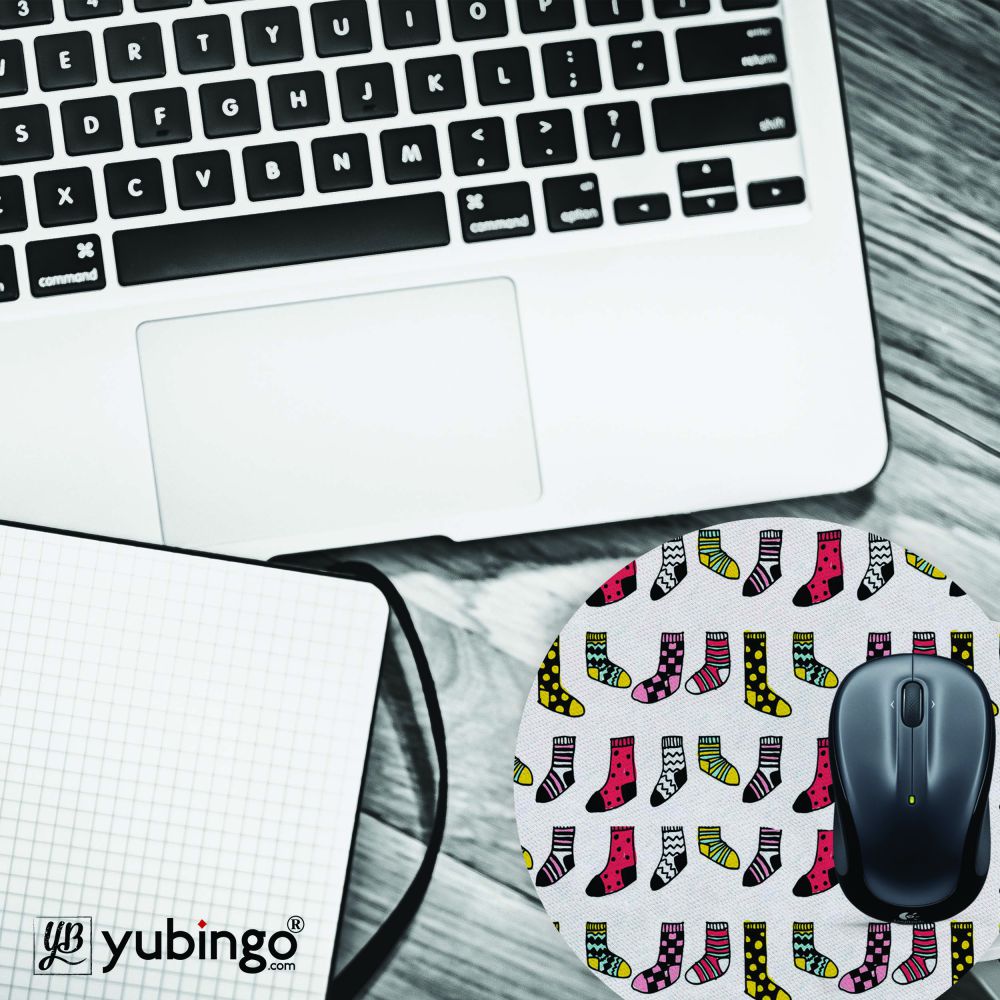 Socks Pattern Mouse Pad (Round) - product image 4