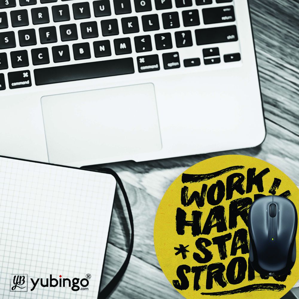 Work Hard Stay Strong Mouse Pad (Round) - product image 4