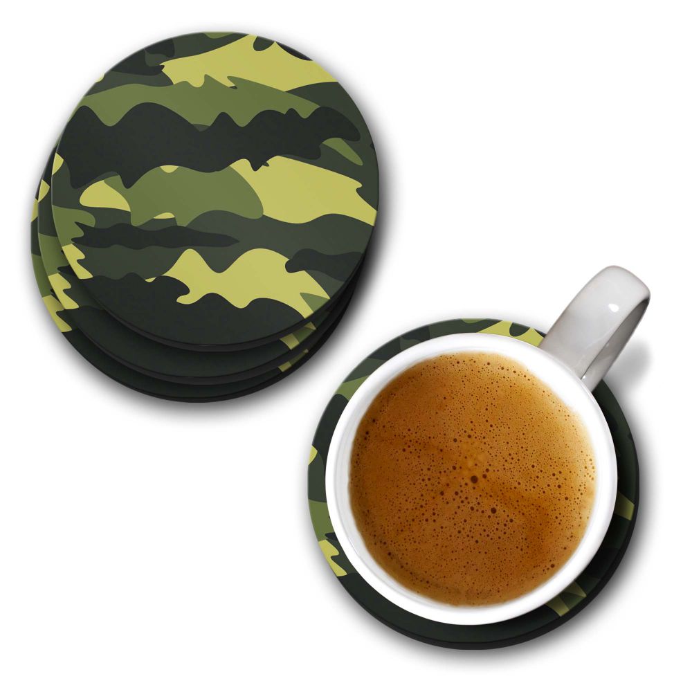 Camouflage Coasters - corporate gift by YuBingo