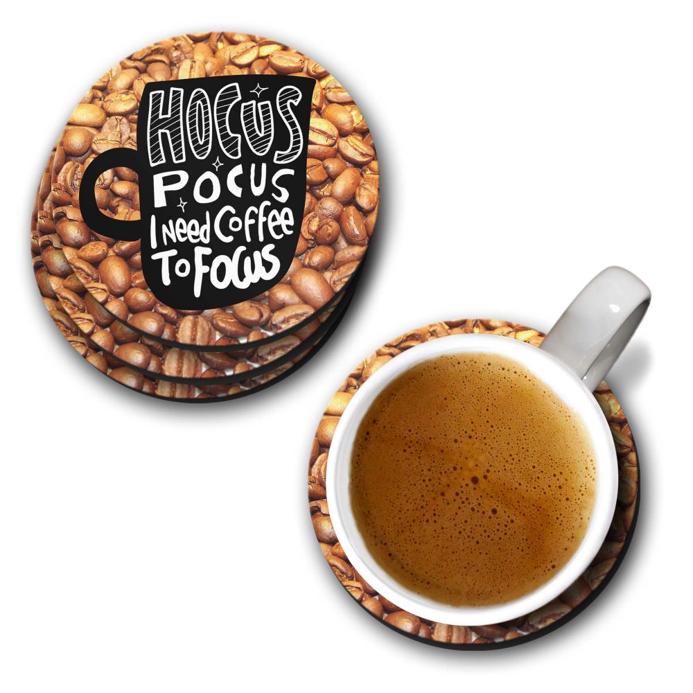 Coffee to Focus Coasters - corporate gift by YuBingo