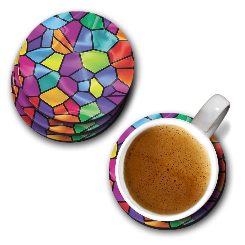 Colourful Mosaic Coasters - corporate gift by YuBingo