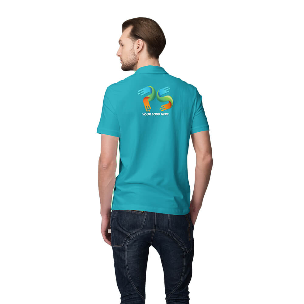 Reliance Green Customised Men's Polo Neck T-Shirt - Front and Back Print - product image 3