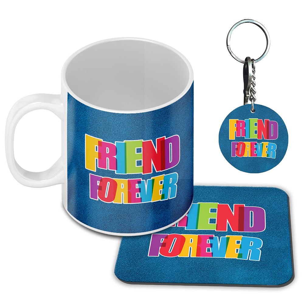Friend Forever Coffee Mug with Coaster and Keychain - corporate gift by YuBingo
