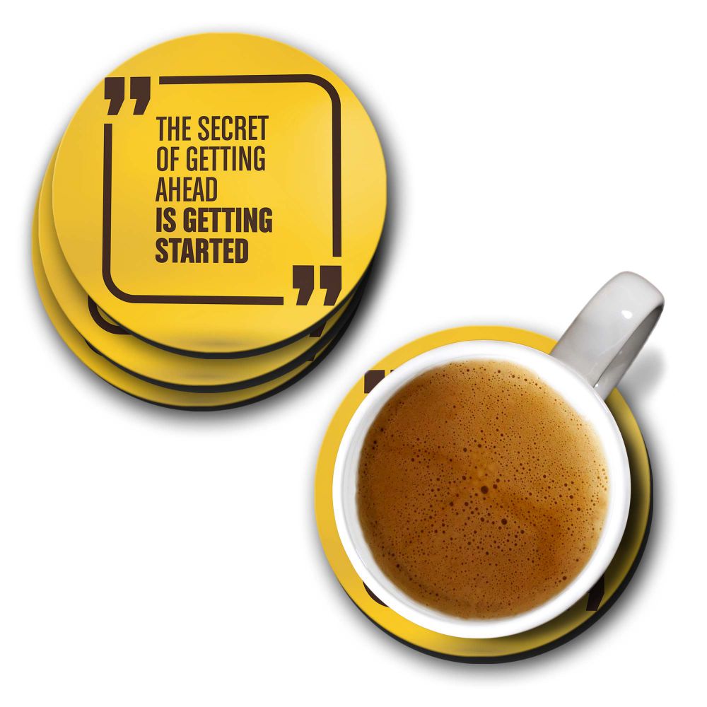 Getting Started Coasters - corporate gift by YuBingo