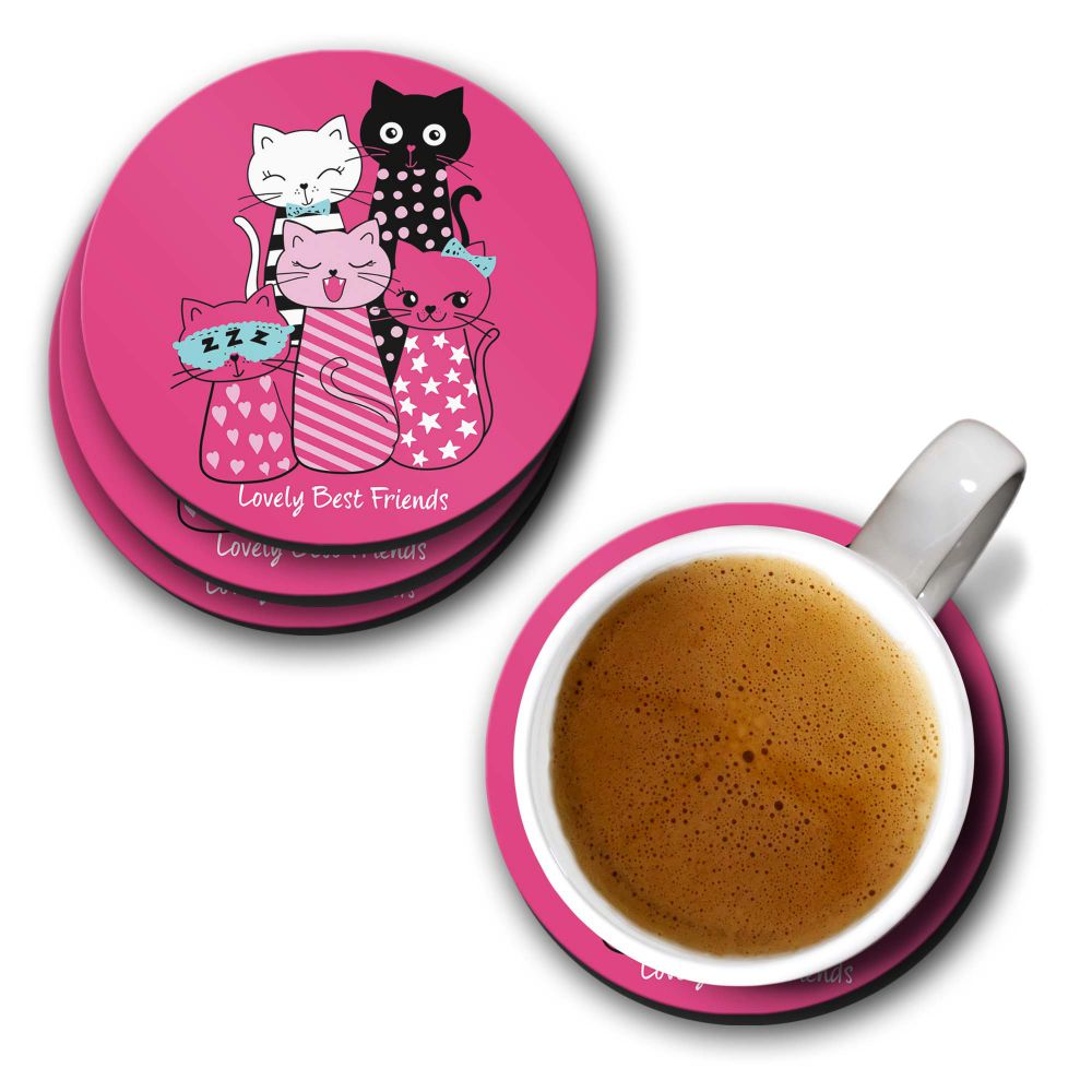 Girlie Friends Coasters - corporate gift by YuBingo