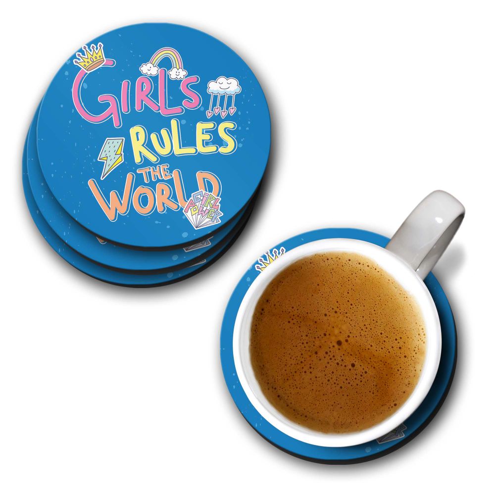 Girls Rule the World Coasters - corporate gift by YuBingo