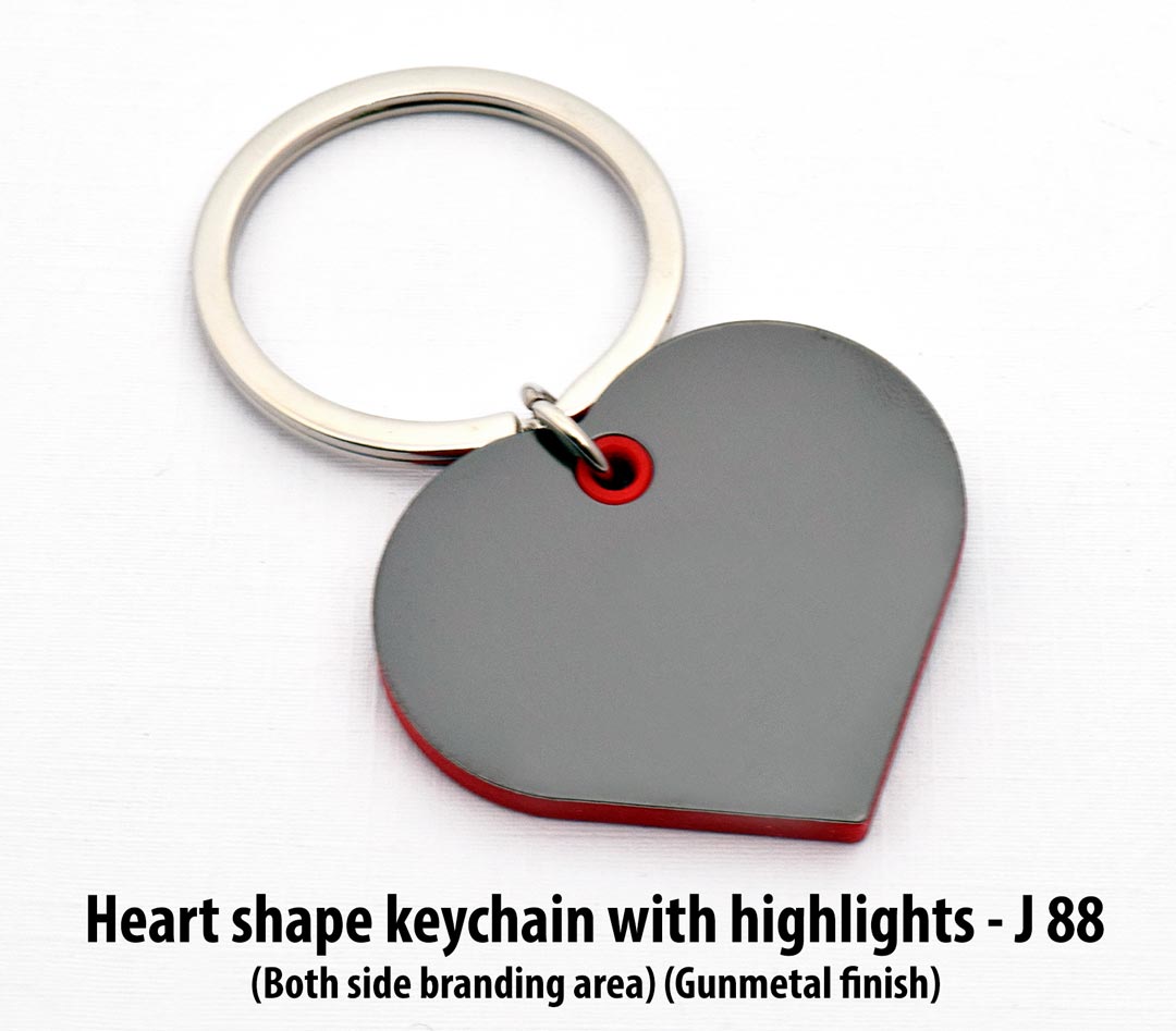 Heart Shape Keychain with Red Highlights: Show Your Love in Style - product image 2