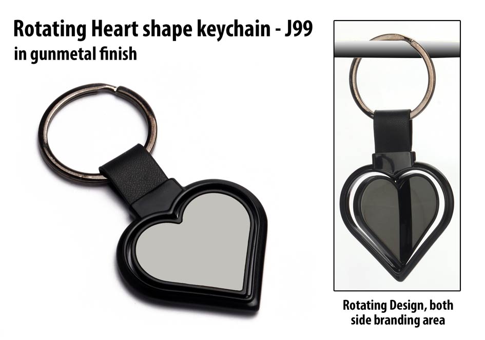 Rotating Heart Shape Keychain - product image 2